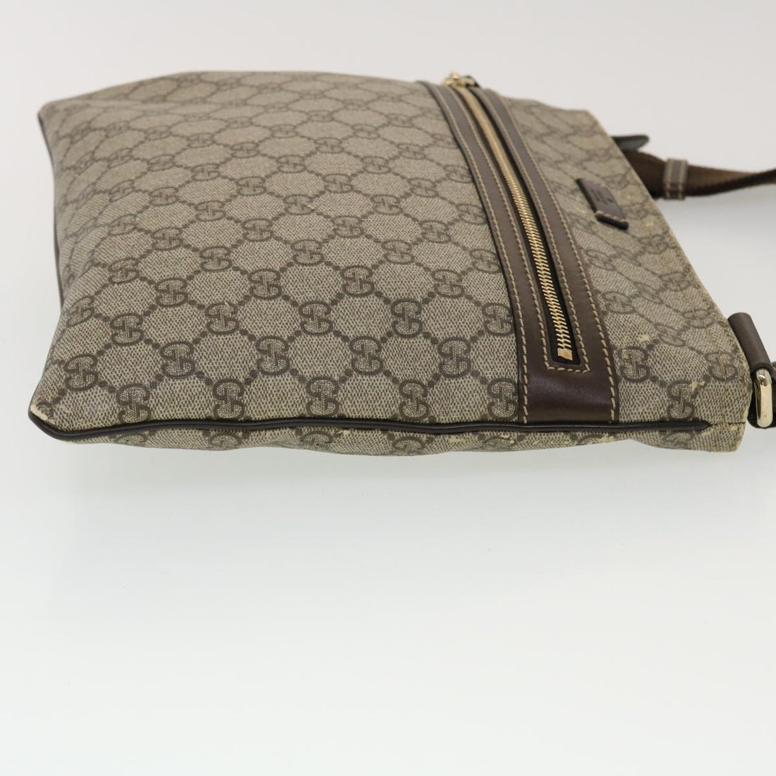 GUCCI GG Canvas Shoulder Bag PVC Leather Beige 295257 44808