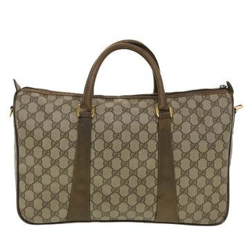 GUCCI GG Canvas Web Sherry Line Boston Bag Beige Red 39•02•041 44811
