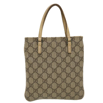 GUCCI GG Canvas Hand Bag PVC Leather Beige 44975