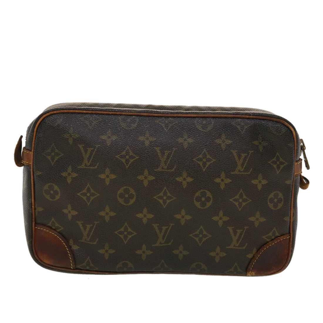 LOUIS VUITTON Monogram Compiegne 28 Clutch Bag M51845 LV Auth 45342