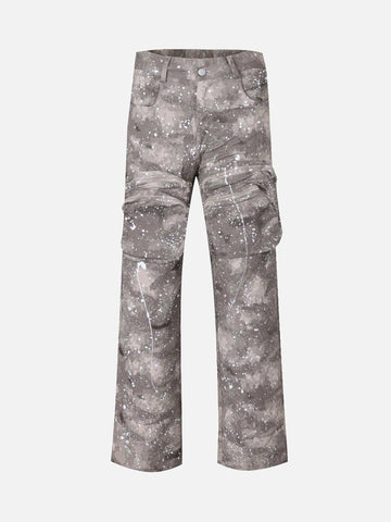 Sneakerland Large Pocket Camouflage Denim Pants