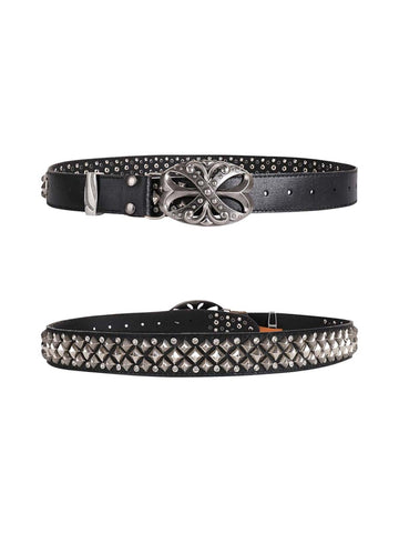 Makersluxe Retro Punk Rhinestone Belt - 2175