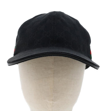 GUCCI GG Canvas Web Sherry Line Cap L Black Red Green 200035 45830