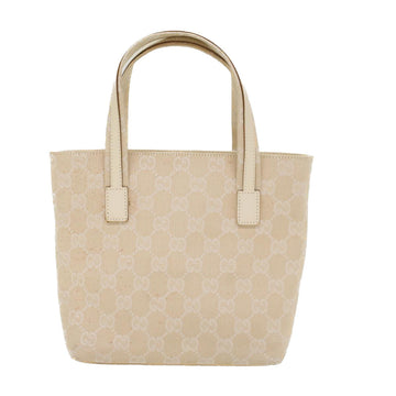 GUCCI GG Canvas Hand Bag Canvas Beige 45852