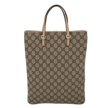 GUCCI GG Canvas Hand Bag PVC Leather Beige 117551 45968