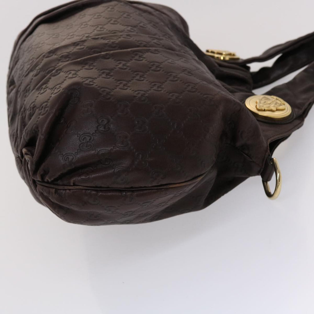 GUCCI GG Canvas Guccissima Shoulder Bag Leather 2way Brown 197016 46159