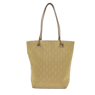 GUCCI GG Canvas Hand Bag Gold 1099 46670