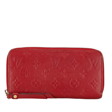 Louis Vuitton Monogram Amplant Zippie Wallet Roundfassner Long Wallet M60547 Orion Red Leather  Louis Vuitton