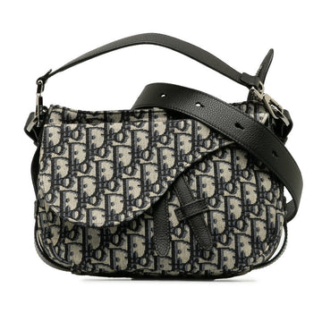Dior Umbrella Saddle Mini Messengers Bag Shoulder Bag Grey Navi Leather  Men Dior