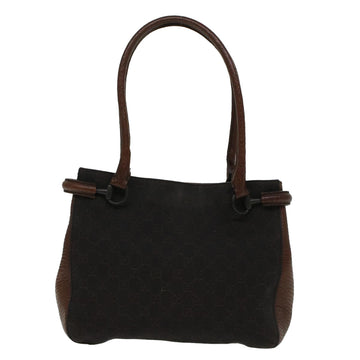 GUCCI GG Canvas Tote Bag Black Brown 47993