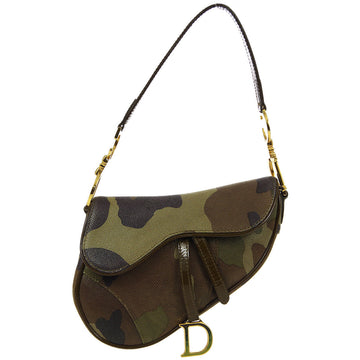 Christian Dior * 2000 John Galliano Camouflage Small Saddle Handbag