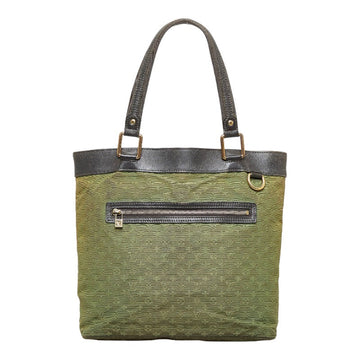 Louis Vuitton Louis Vuitton M92681 Monogram Mini T-Bag Linen/Leather Green Dark Brown  T-Bag