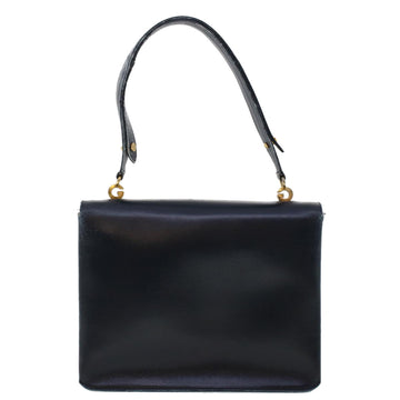 GUCCI Interlocking Hand Bag Leather Navy 48149