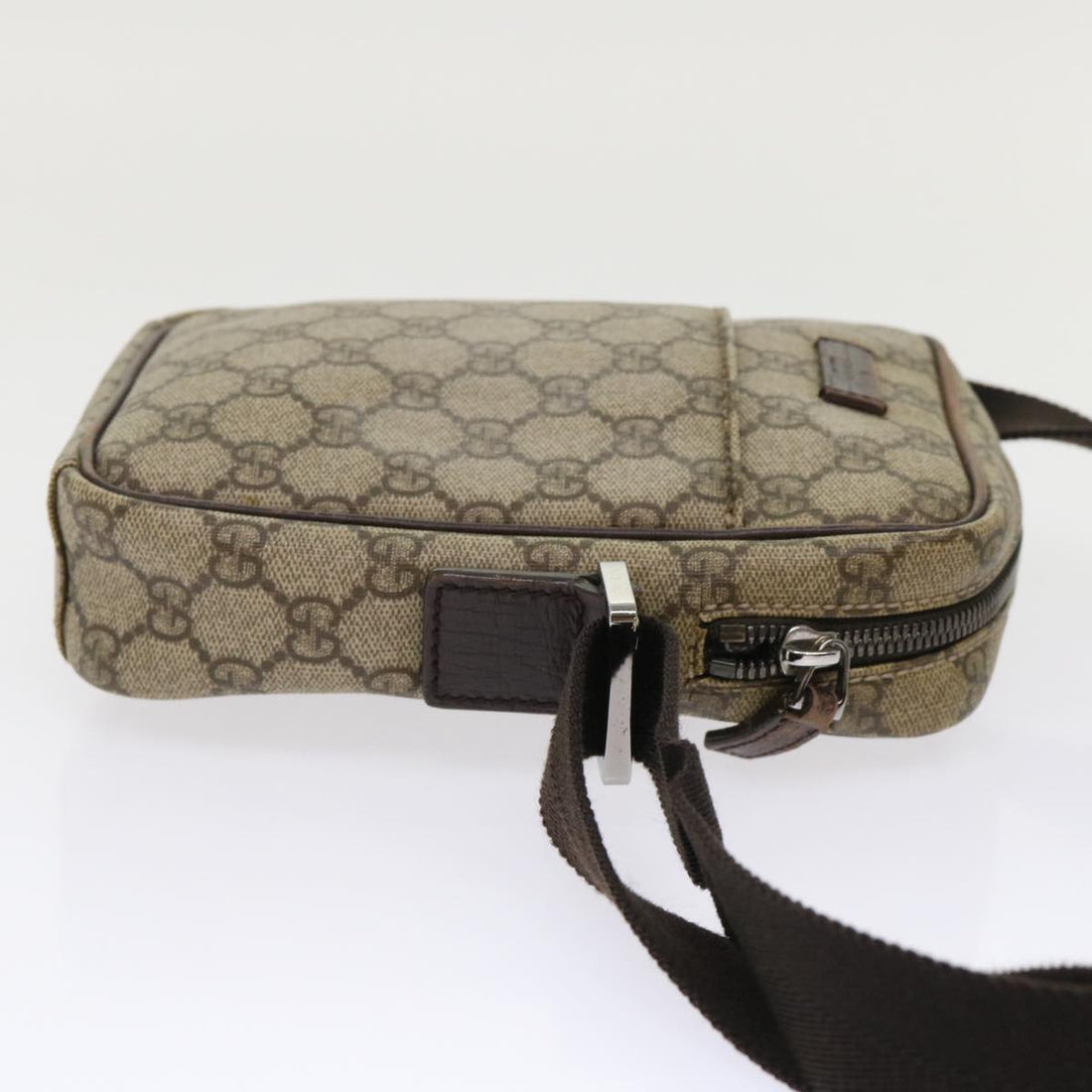 GUCCI GG Canvas Shoulder Bag PVC Leather Beige 122754 48240