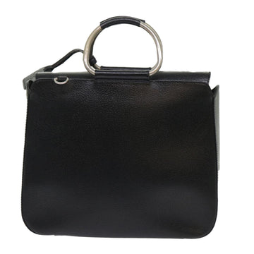 GUCCI Shoulder Bag Leather Black 48452