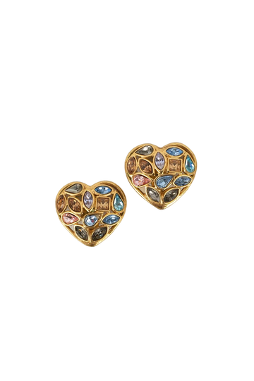 Boucles d'oreilles "coeur" Yves Saint Laurent