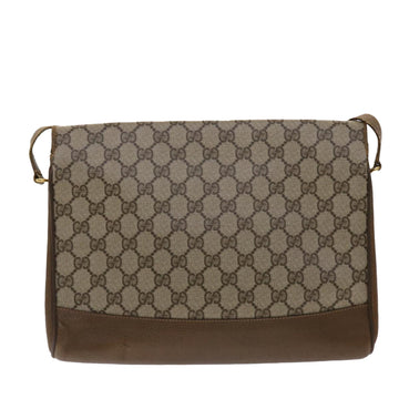 GUCCI GG Canvas Shoulder Bag PVC Leather Beige 48599