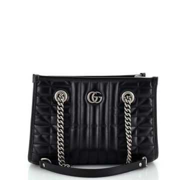 GG Marmont Aria Chain Shopping Tote Mixed Matelasse Leather Small