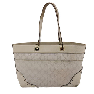 GUCCI Gucci Shima Tote Bag Leather White 49072