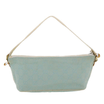 GUCCI GG Canvas Accessory Pouch Light Blue White 49080