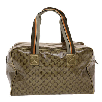 GUCCI GG Canvas Boston Bag Gold Orange gray 153240 49082