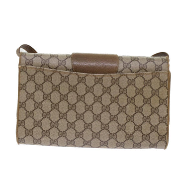 GUCCI GG Canvas Shoulder Bag PVC Leather Beige Brown 49295