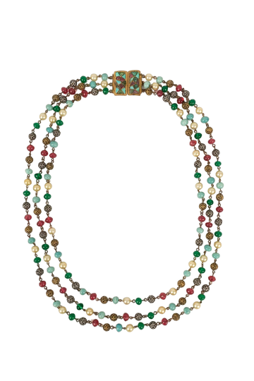 Collier ancien en pâte de verre.