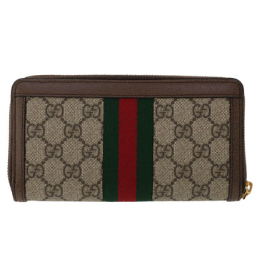 GUCCI GG Canvas Web Sherry Line Ophidia Long Wallet Beige Red 523154 49471