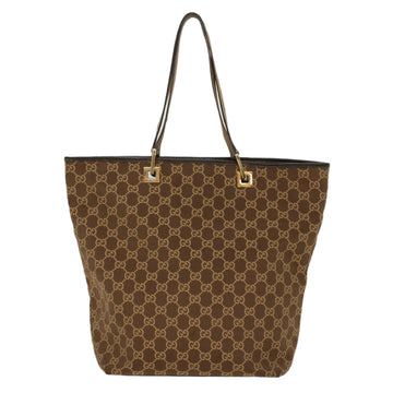 GUCCI GG Canvas Tote Bag Brown 49596