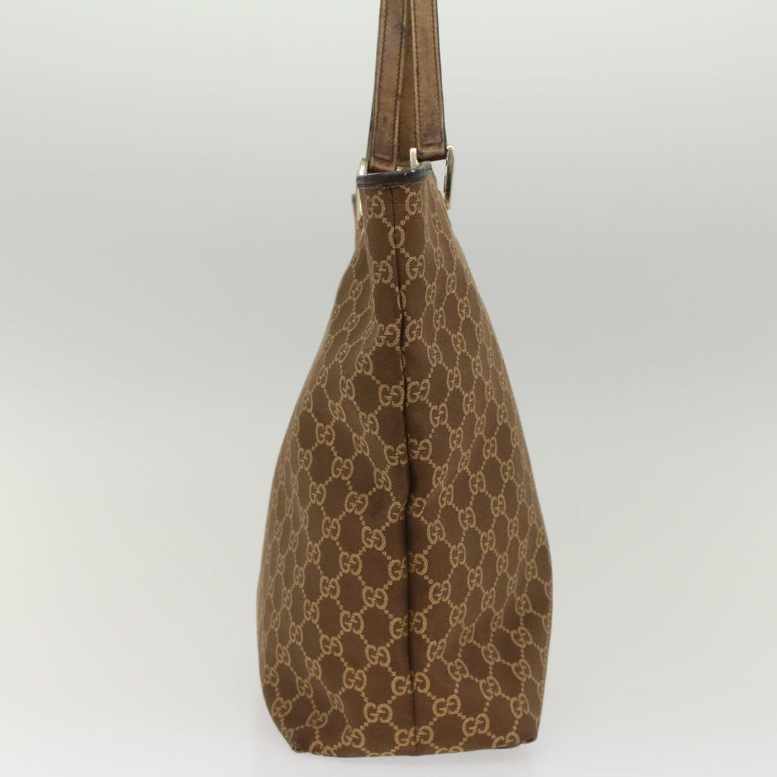 GUCCI GG Canvas Tote Bag Brown 49596