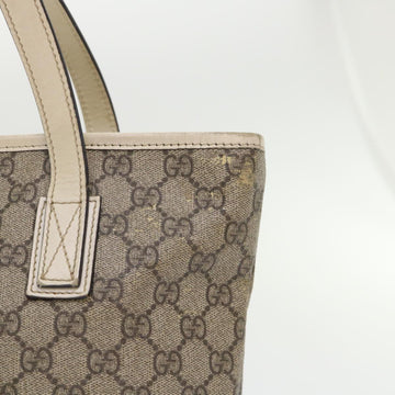 GUCCI GG Canvas Hand Bag PVC Leather Beige 211133 49611