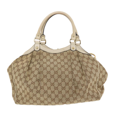 GUCCI GG Canvas Hand Bag Beige 211944 49795