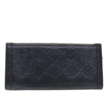 GUCCI GG Canvas Guccissima Long Wallet Black 49845