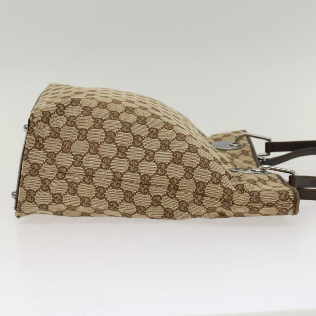 GUCCI GG Canvas Shoulder Bag Beige 120836 49886