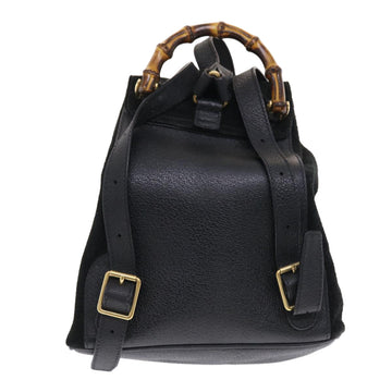 GUCCI Bamboo Backpack Suede Black 003.1705.0030 49982