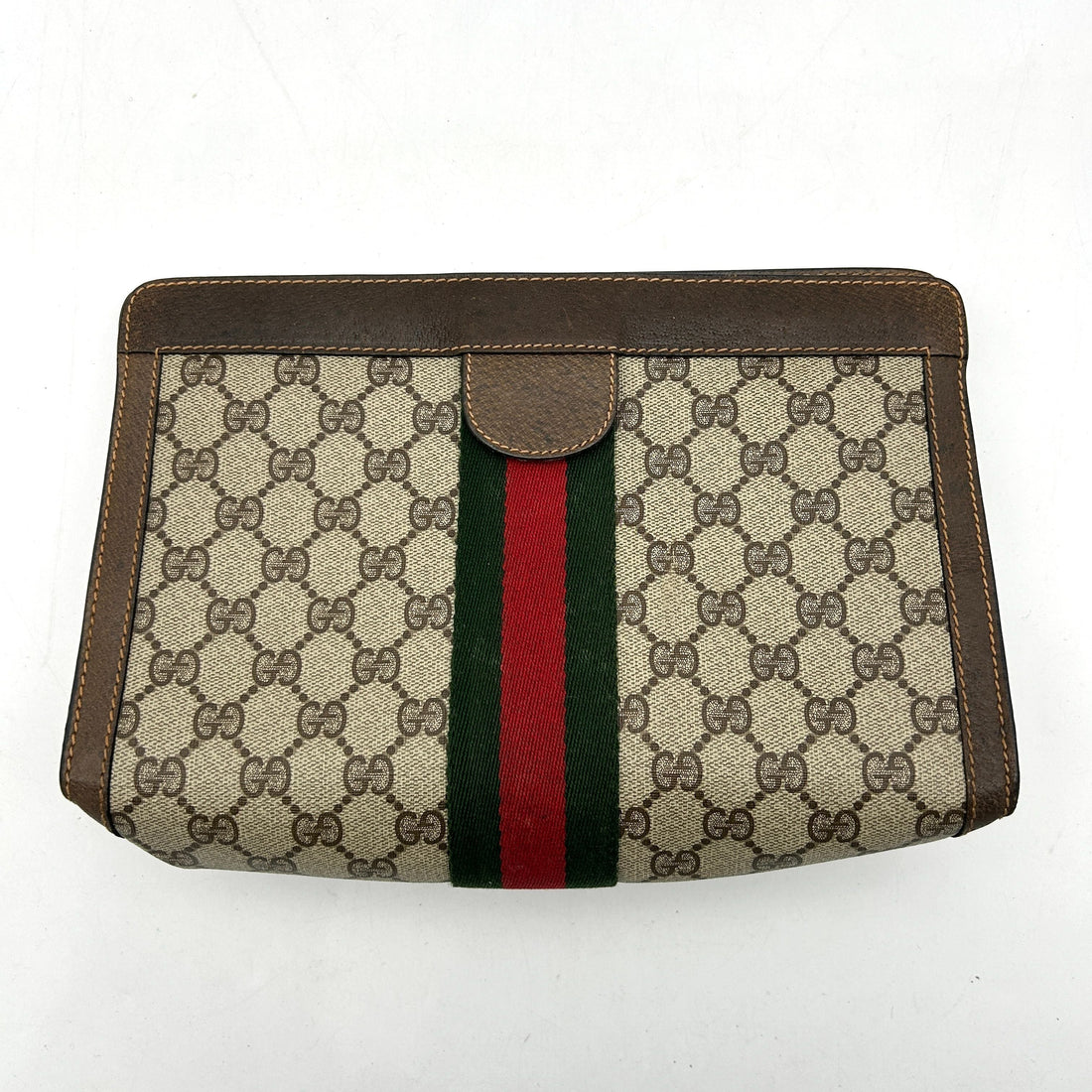 GUCCI Web Sherry Line GG Canvas Clutch gu5910cc
