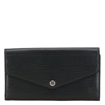 Louis Vuitton Epi Portefolio Sarah Long Wallet M60582 Black Leather  Louis Vuitton