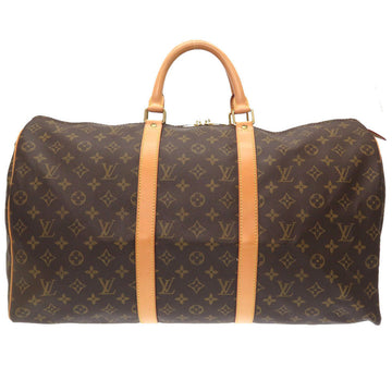 LOUIS VUITTON Boston Duffel bag M41426 Monogram canvas Brown Monogram Keepall 50 mens Used
