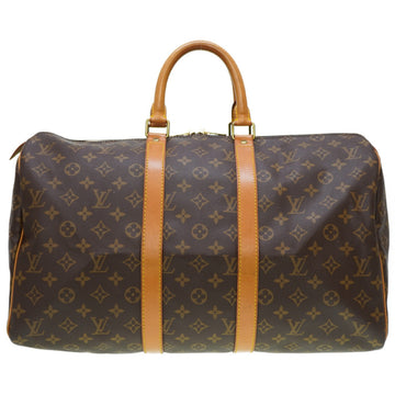 LOUIS VUITTON Boston Duffel bag M41428 Monogram canvas, leather Brown Monogram Keepall 45 Women Used