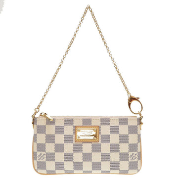 LOUIS VUITTON Pouch N60027 Damier Azur Canvas white Accessory pouch Damier Azur Pochette Mira MM Women Used