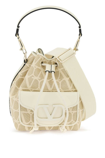 Valentino Garavani Locò Iconographer Toile Bucket Bag Women