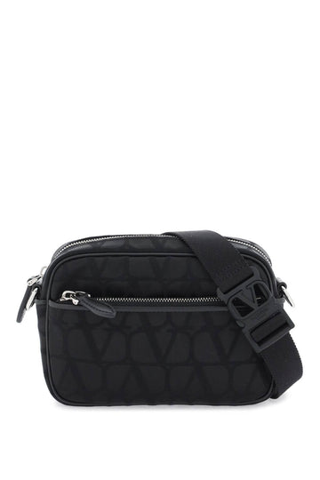 Valentino Garavani Black Iconographe Crossbody Bag Men
