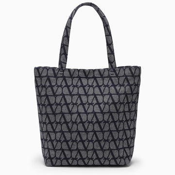 Valentino Garavani Denim Blue Toile Iconographe Shopping Bag Men