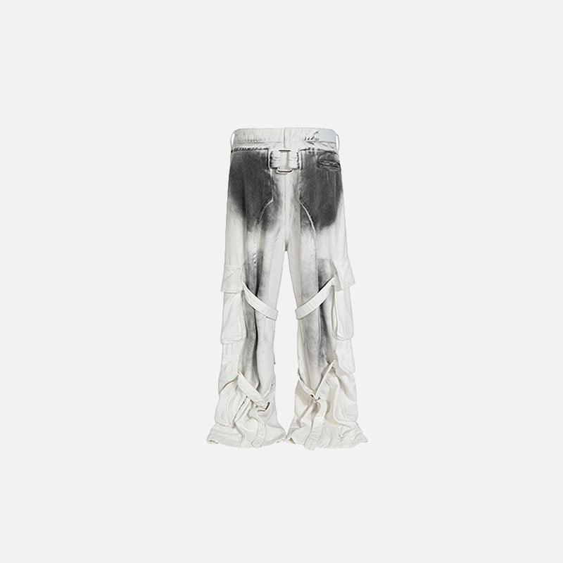 Tech Utility White Cargo Jeans