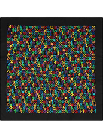 Gucci GG Psychedelic Silk Scarf