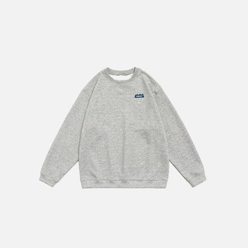 Solid Embroidered Sweatshirt