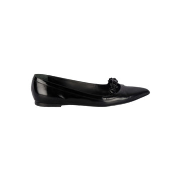 Louis Vuitton Black Fleur Pointed Toe Flat - '10s