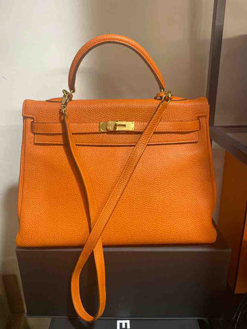 Hermès Orange Kelly 35 Bag