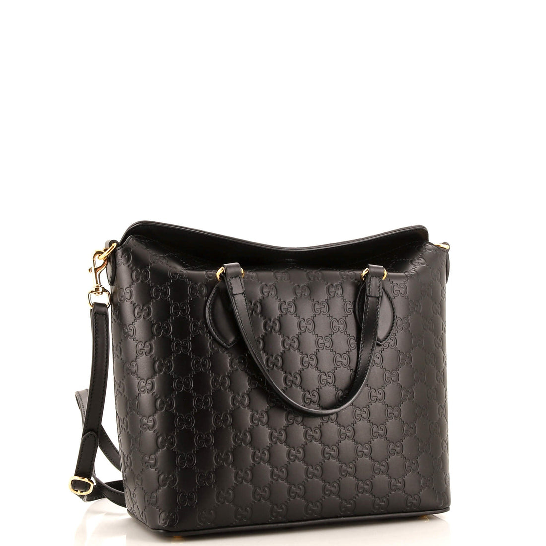 Signature Fold Over Tote Guccissima Leather Medium