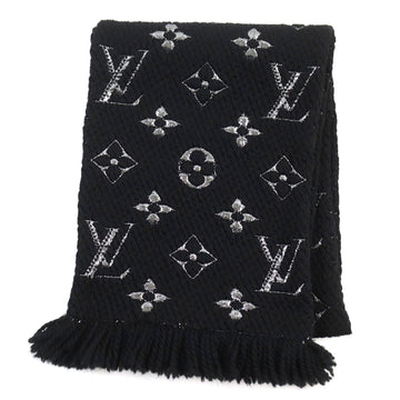 Louis Vuitton Monogram Scarf Black Silver